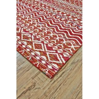 Vojtech Hand Knotted Crimson Area Rug by Mercury Row