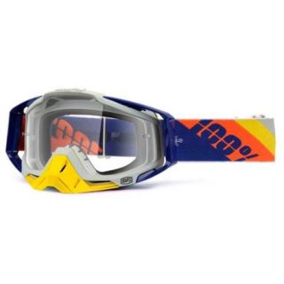 100% Racecraft 2013 MX/Offroad Clear Lens Goggles Slant Navy