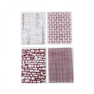Crafter's Companion 4 piece Weave & Stone Embossing Folder   7981166
