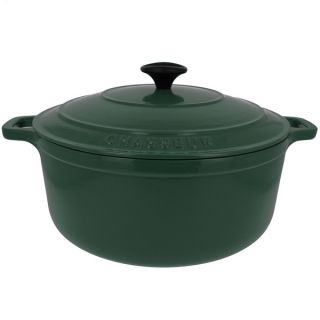 Chasseur Green Cast Iron Round 5.5 quart Casserole With Lid, 11 inch