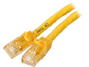 StarTech N6PATCH100Y 100 ft. Cat 6 Yellow Snagless UTP Patch Cable   ETL Verified