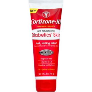Cortizone 10 Anti Itch Lotion for Diabetics' Skin, 3.4 oz