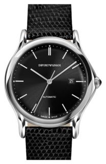 Emporio Armani Swiss Made Automatic Lizardskin Strap Watch, 42mm