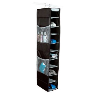 Richards Homewares Gearbox 10 Shelf Black/Grey Hanging Shoe Organizer