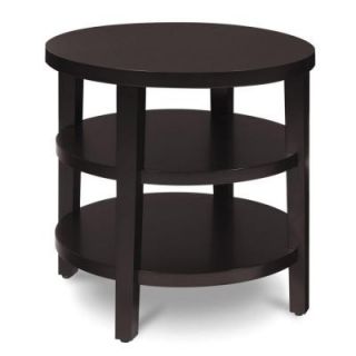 Ave Six Merge 20 in. Round End Table in Espresso MRG09