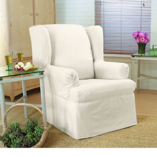Bayside One piece Relaxed Fit Wrap Wing Chair Slipcover