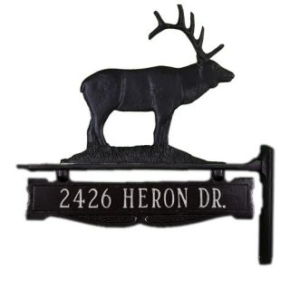 Montague Metal Products Inc. One Line Post Address Sign with Elk