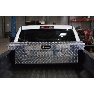 Deep Crossover Truck Box with Pushbutton Locking Latches — 60in. x 69in. x 14 1/2in. x 19in. x 20in., Aluminum  Crossbed Boxes