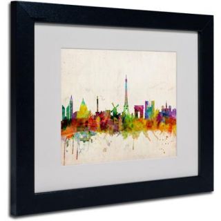 Trademark Art 'Paris Skyline' Matted Framed Art by Michael Tompsett
