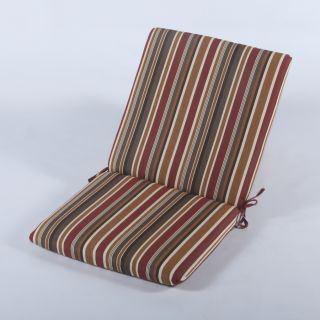 Casual Cushion Brannon Redwood Stripe Cushion For High Back Chair