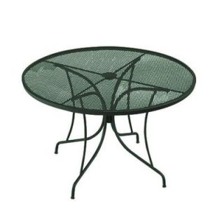 Wrought Iron Green Round Patio Dining Table DISCONTINUED W3929 44 GR
