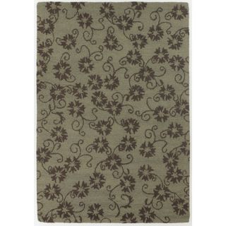 Chandra Rugs INT Brown/Mocha Floral Leaves Area Rug