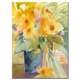 Sheila Golden Yellow Print Canvas Art   13684229  