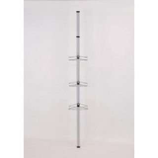 Modern Telescoping Pole with 3 Storage Racks