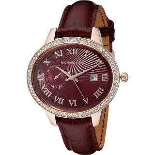 Michael Kors Womens MK2430 Whitley Crystal Red Leather Watch
