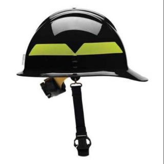 BULLARD FCBKR Fire Helmet, Black, Thermoplastic