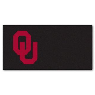 FANMATS NCAA   University of Oklahoma Black and Maroon Nylon 18 in. x 18 in. Carpet Tile (20 Tiles/Case) 8522