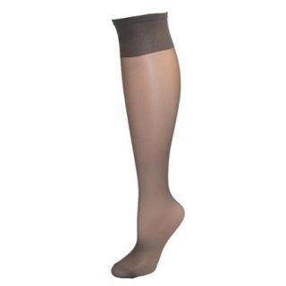 Hanes Womens Plus Size Nylon Sheer Knee High Socks (Pack of 4), Barely Black