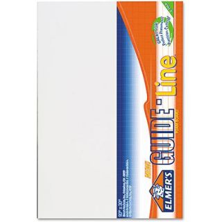 Elmer's Guide Line Paper Laminated Polystyrene Foam Display Board, 20 x 30, White, 2/Pack