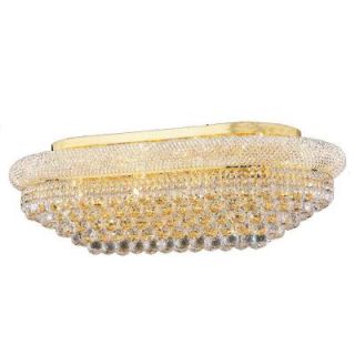 Worldwide Lighting Empire Collection 18 Light Crystal and Gold Ceiling Light W33007G36