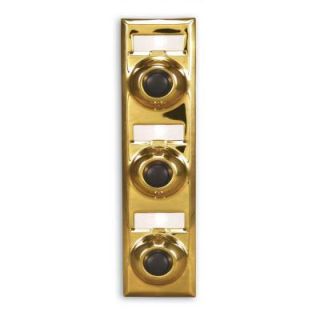 Heath Zenith Multi Family Push Button, Polished Brass DW 914