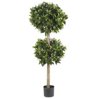 Nearly Natural Green Sweet Bay Double Ball Topiary Silk Tree 5311