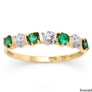 PalmBeach .40 TCW Round Blue Genuine Emerald or Sapphire Diamond