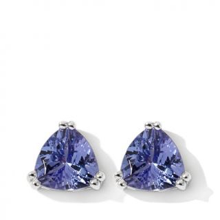 Colleen Lopez "Tantalizing Trilliants" 1.5ct Tanzanite Sterling Silver Stud Ear   7535279