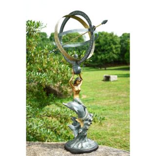 SPI Home Mermaid and Dolphin Armillary Statue