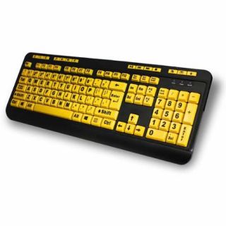 Adesso AKB 132UY EasyTouch Florescent Multimedia Keyboard, Yellow