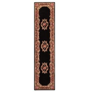 Home Decorators Collection Calais Black 2 ft. 3 in. x 10 ft. Rug Runner 7166655250