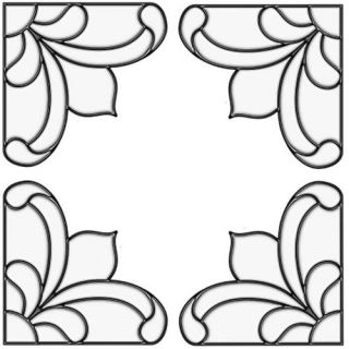 Brewster Home Fashions 99768 Victorian Corners   Stained Glass Applique