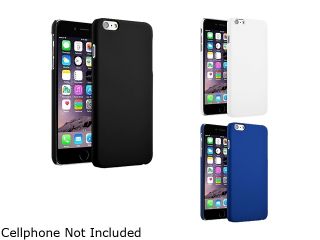 Insten Black / White / Blue 3 packs of Snap in TPU Rubber Coated Case Covers for Apple iPhone 6 Plus 5.5" 1985318