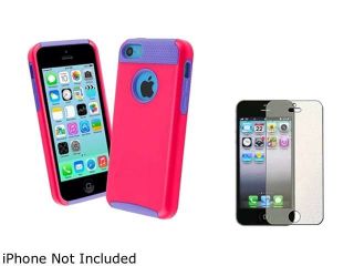 Insten Light Purple Skin / Pink Hard Hybrid Case with Colorful Diamond LCD Cover Compatible with Apple iPhone 5C 1572566