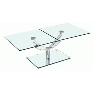 Furniture of America Bilzy Contemporary Tempered Glass Coffee Table