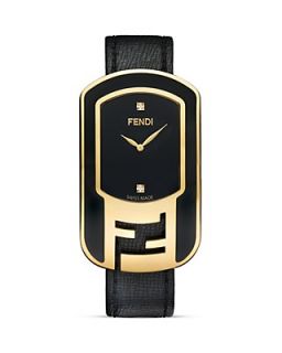 Fendi Black Enamel Chameleon Watch, 29mm