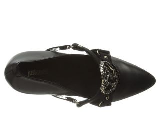 Just Cavalli Calf And Patent Leather Snake Pump Black