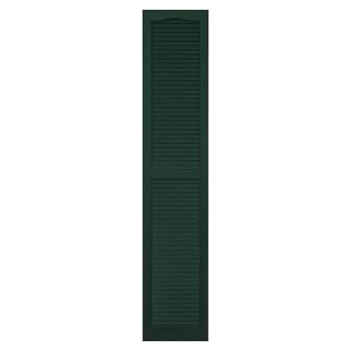 Vantage 2 Pack Midnight Green Louvered Vinyl Exterior Shutters (Common 14 in x 75 in; Actual 13.875 in x 74.5 in)