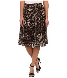 Badgley Mischka Leopard Flare Skirt