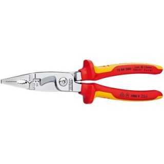 KNIPEX Heavy Duty Forged Steel 6 in 1 Electrical Installation Pliers with 1000 Volt Insulation 13 86 200 SB