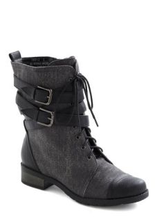 Be Buckle Soon Boot in Charcoal  Mod Retro Vintage Boots