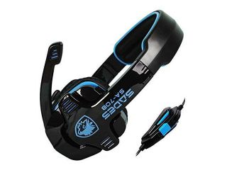 SADES SA 708 Stereo Gaming Headphone Headset with Microphone (Blue)