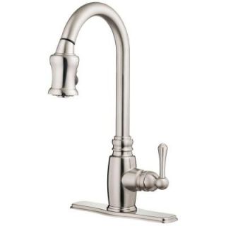 Danze Opulence Single Handle Pull Down Sprayer Kitchen Faucet in Stainless Steel D454557SS