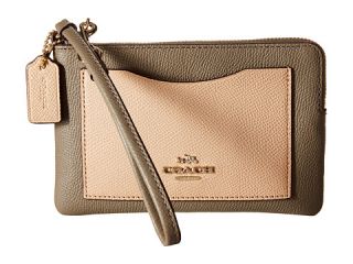 COACH Color Block Corner Zip