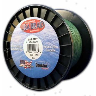 USA BRAID 20lb Braided Superline, 500yds, Green