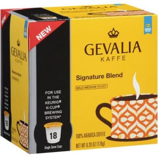 Gevalia Kaffe Signature Blend Mild Coffee K Cup Packs, 18 count, 6.2 oz