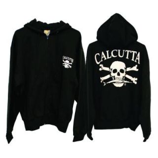 Calcutta Men’s Double Extra Large Two Pocket Hooded Full Zip Sweatshirt in Black 4623 0016