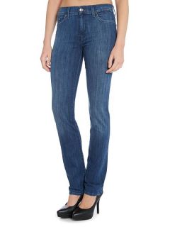 7 For All Mankind The high waist straight jeans in american indigo Denim Mid Wash