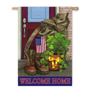 Evergreen Flag & Garden Soldier Welcome Home Garden Flag