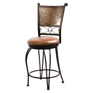 Powell Copper Stamped 24 Counter Stool   Brown
